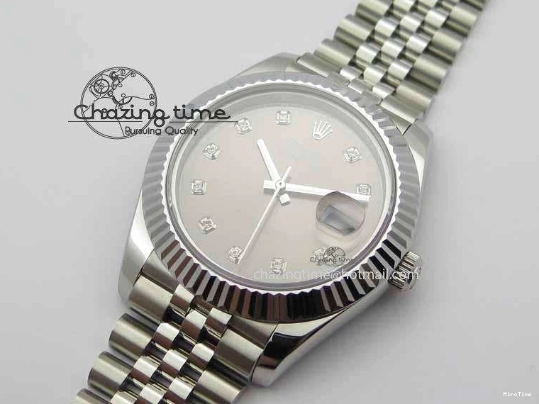 MiroTime 0326 DateJust II 41mm BP Maker Best Edition Gray Diamonds Dial On New Version Jubilee Bracelet A Breathable 3626